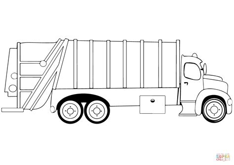 gambar garbage truck coloring page  printable pages click
