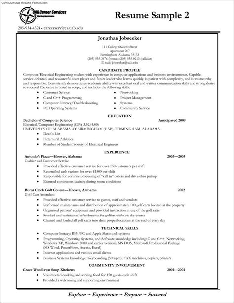 college student resume template word  samples examples format