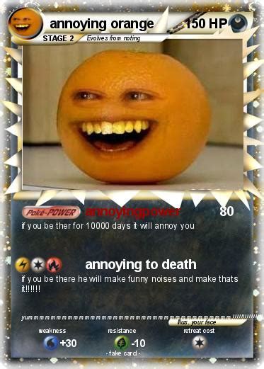 pokemon annoying orange   annoyingpower  pokemon card