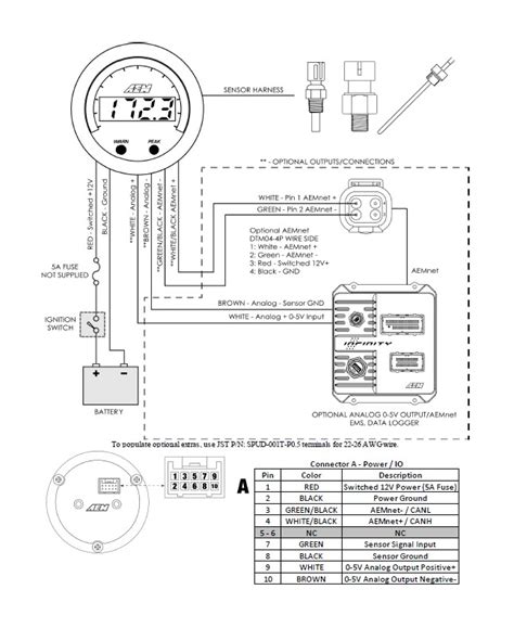 install aem electronics  series temperature gauge electrical      ford