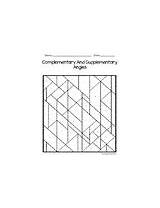 Coloring Supplementary Angles Complementary Worksheet Preview sketch template