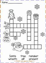 Christmas Crossword Word Puzzle Puzzles Words Kids Print Claus Santa Fastseoguru Printable sketch template