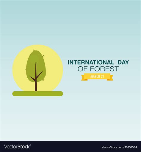 forest day poster royalty  vector image vectorstock