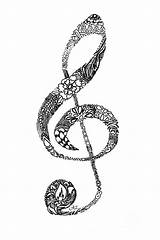 Treble Clef Drawing Patterned Alyssa Drawings Pattern 14th Uploaded March Which sketch template