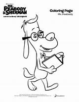 Peabody Mr Sherman Coloring Pages Sheets Activity Color Printables Printable Giveaway Ray Dvd Bullwinkle Rocky Blu Fheinsiders Comes Blue Coloringpage sketch template