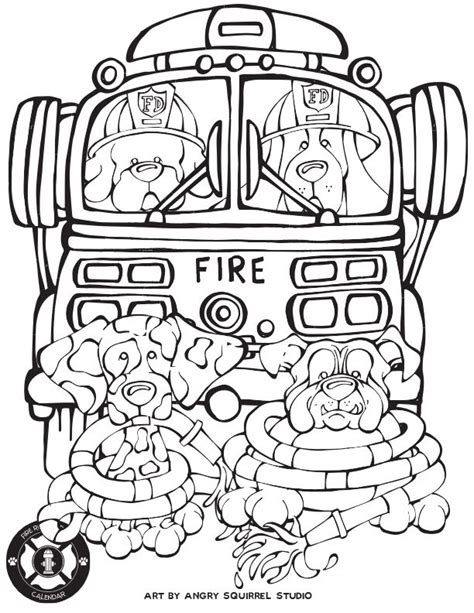 coloring pages fire rescue dogs httpwwwangrysquirrelstudio
