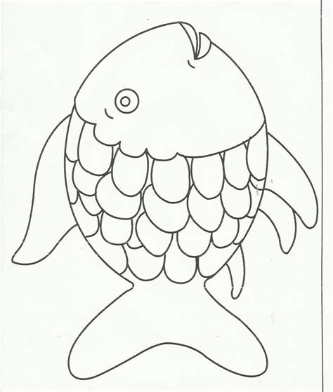 rainbow fish coloring page  large images camp pinterest