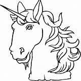 Unicorn Coloring Pages Color Cute Outline Head Colouring Unicorns Drawing Printable Face Rainbow Sheets Cartoon Flying Mystical Kids Creatures Winged sketch template