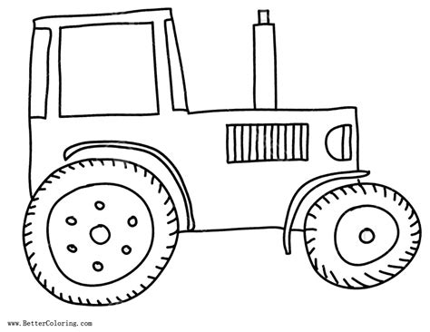 simple tractor coloring pages  printable coloring pages