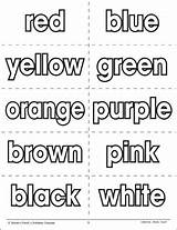 Words Color Cards Flash Word Flashcards Printable Coloring Sight Scholastic Printables Kindergarten Colors Teachables Worksheet Pages Worksheets Card Preschool Tracing sketch template