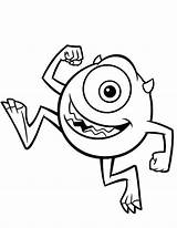 Coloring Inc Monsters Pages Mike Wazowski Characters Printable Drawing Happy Kids Baby Meet Color Print Colouring Cute Online Innovation Choose sketch template