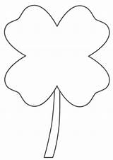 Coloring Clover Leaf Pages Four Printable Luck Simple Good Kids Color St Cloverbud Template Patricks Bigactivities sketch template