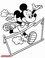 Mickey Marathon Coloring Pages Mouse Running Disney Disneyclips Sheets Minnie Kids Visit Funstuff sketch template