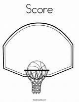 Coloring Basketball Score Goal Hoop Pages Printable Print Getcolorings Twistynoodle sketch template