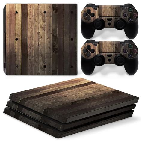 ps pro skin sticker  sony playstation  pro console  pcs controller skins wooden
