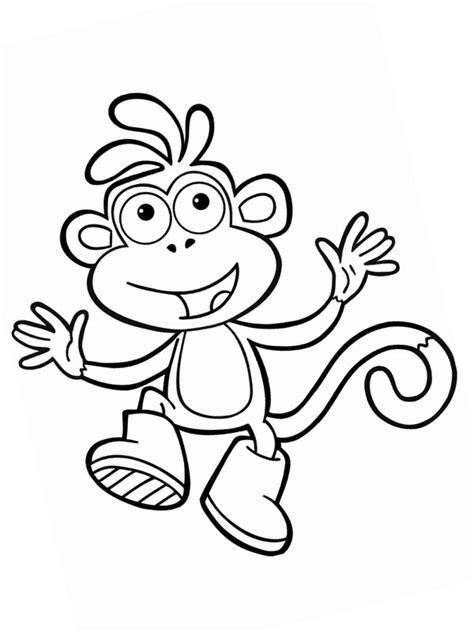 boots dora  explorer coloring page funny coloring pages