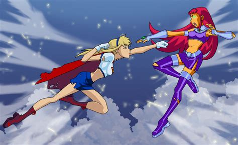 Supergirl Vs Starfire Superhero Catfights Female