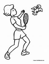 Badminton Coloring Pages Colormegood Sports sketch template