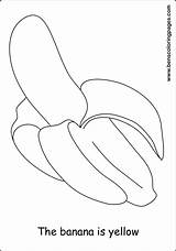 Yellow Coloring Pages Printable Color Kids Banana Learning Print Popular Please sketch template