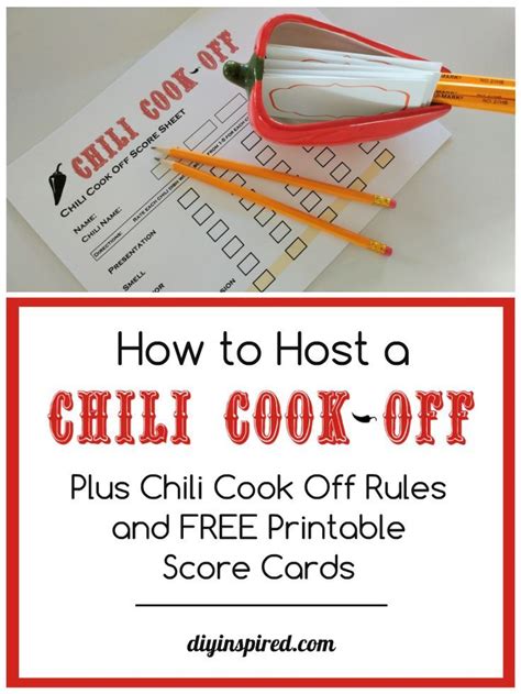 chili cook  rules   score sheet chili cook  cook