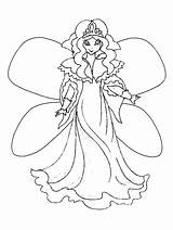 Coloring Pages Fairy Princess Popular Fairies sketch template