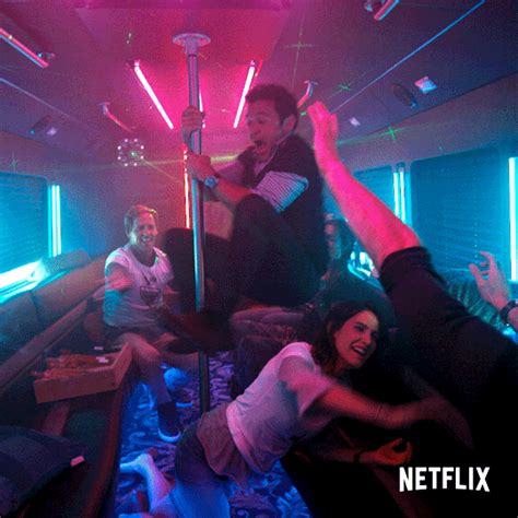 cobie smulders party bus by netflix find and share on giphy
