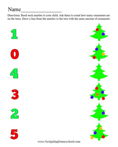 preschool christmas worksheets