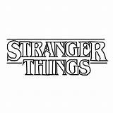Stranger Things Coloring Pages Logo Book Printable Season Drawing Redbubble Via sketch template