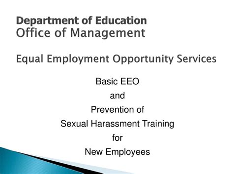 ppt department of education office of management equal employment opportunity services