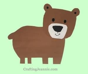 paper bear craft  template crafting jeannie