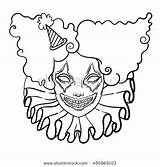 Clown Coloring Scary Pages Evil Drawing Killer Easy Drawings Girl Halloween Cool Horror Face Color Clowns Poster Vector Spooky Tree sketch template