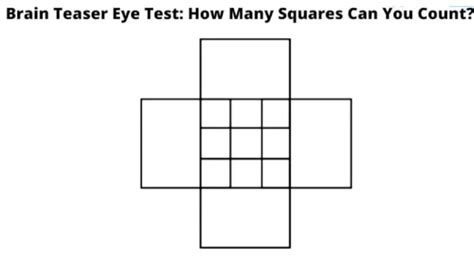 Brain Teaser How Many Squares Can You Find Here Coneff Edu