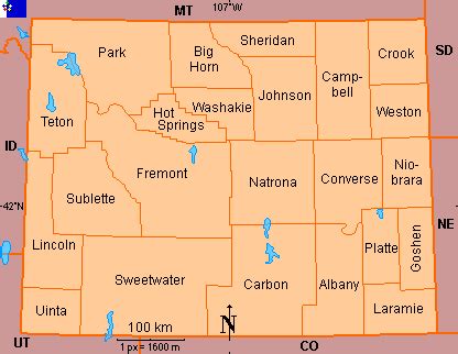 clickable map  wyoming united states