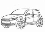 Mitsubishi Coloring Pages Lancer Evo Car Outlander Template Ram Sketch Cars Rally sketch template