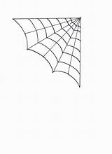 Spider Web Coloring Halloween Template Drawing Clip Corner Clipart Coffin Furthermore Together Do Printable Pattern Pages Getdrawings Print Getcolorings Cliparting sketch template