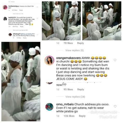 viral video of lady tweaking to pastor in church celebrities nigeria