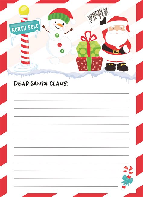 Christmas Letter To Santa Free Printables Free Printable Templates