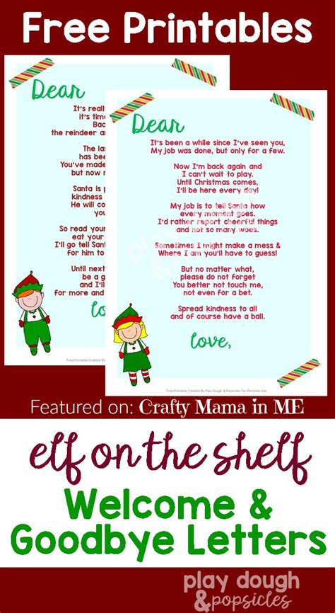 elf   shelf letters  printables crafty mama