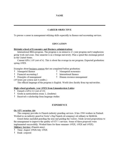 sample resume template cover letter  resume writing tips