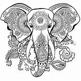 Mandalas Elefant Ausmalbild Erwachsene sketch template
