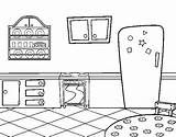 Kitchen Traditional Coloring Coloringcrew sketch template