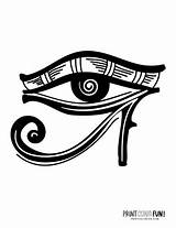 Eye Horus Egyptian Coloring Pages Ancient Color Printable sketch template