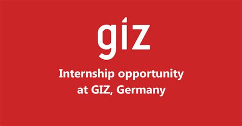 internship opportunity  giz gmbh germany youth opportunities