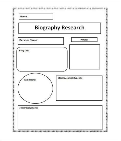image result  biography template  biography template biography