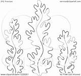 Seaweed Coloring Pages Clipart Outlined Illustration Royalty Vector Bannykh Alex Printable Color Getcolorings Print sketch template