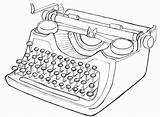 Typewriter Typewriters Owl sketch template