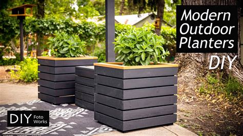 modern outdoor planters diy   youtube