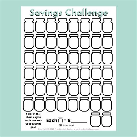 savings challenge printable savings challenge tracker  etsy