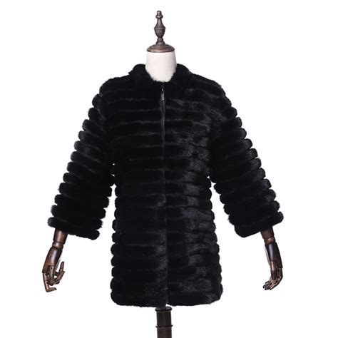 natural mink fur coats women 2018 fashion england style genuine solid