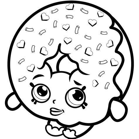 shopkins dlish donut shopkin coloring pages donut coloring page